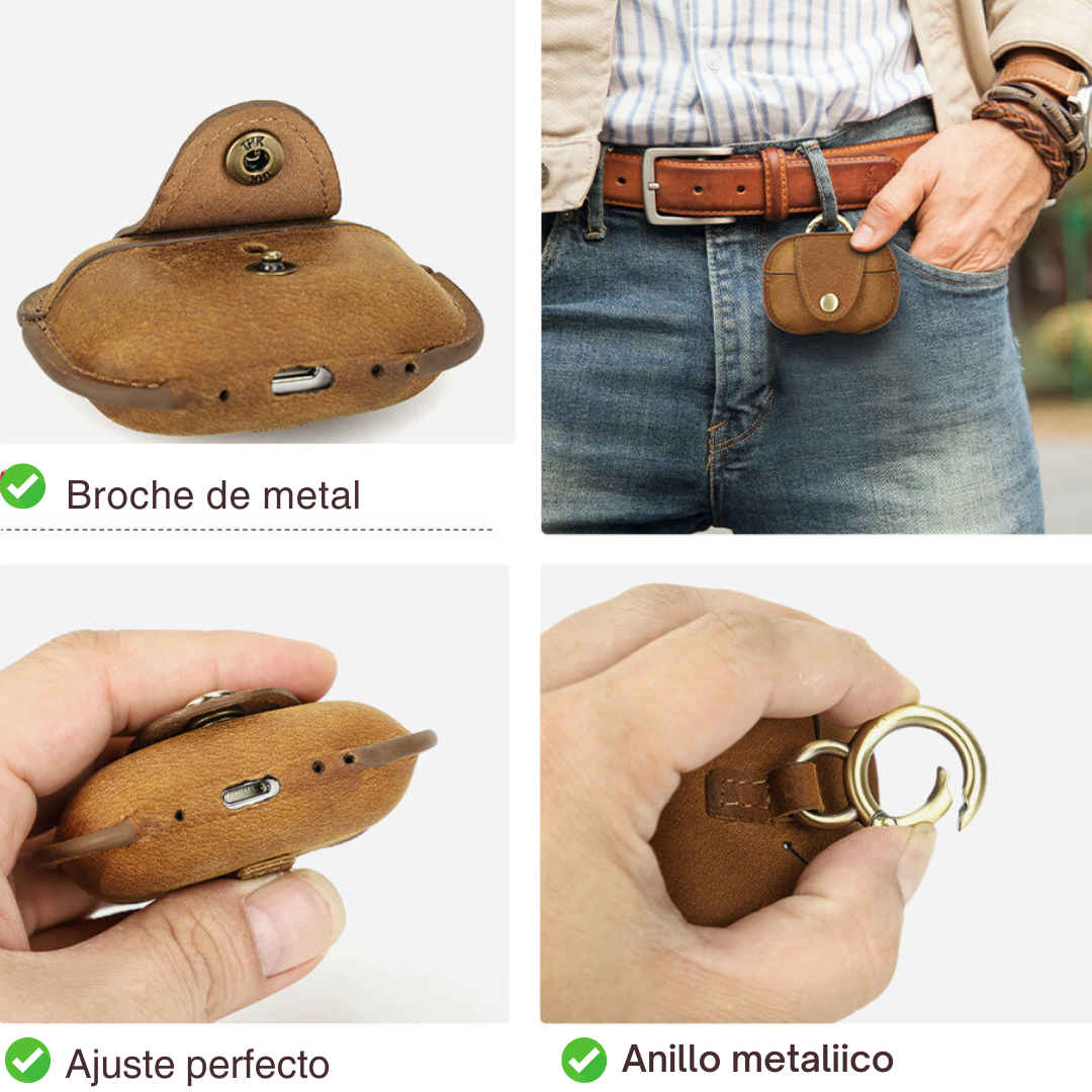 AIRPODS CASE DE PIEL/ AIRPODS PRO 2 MODELO "RAFAEL"