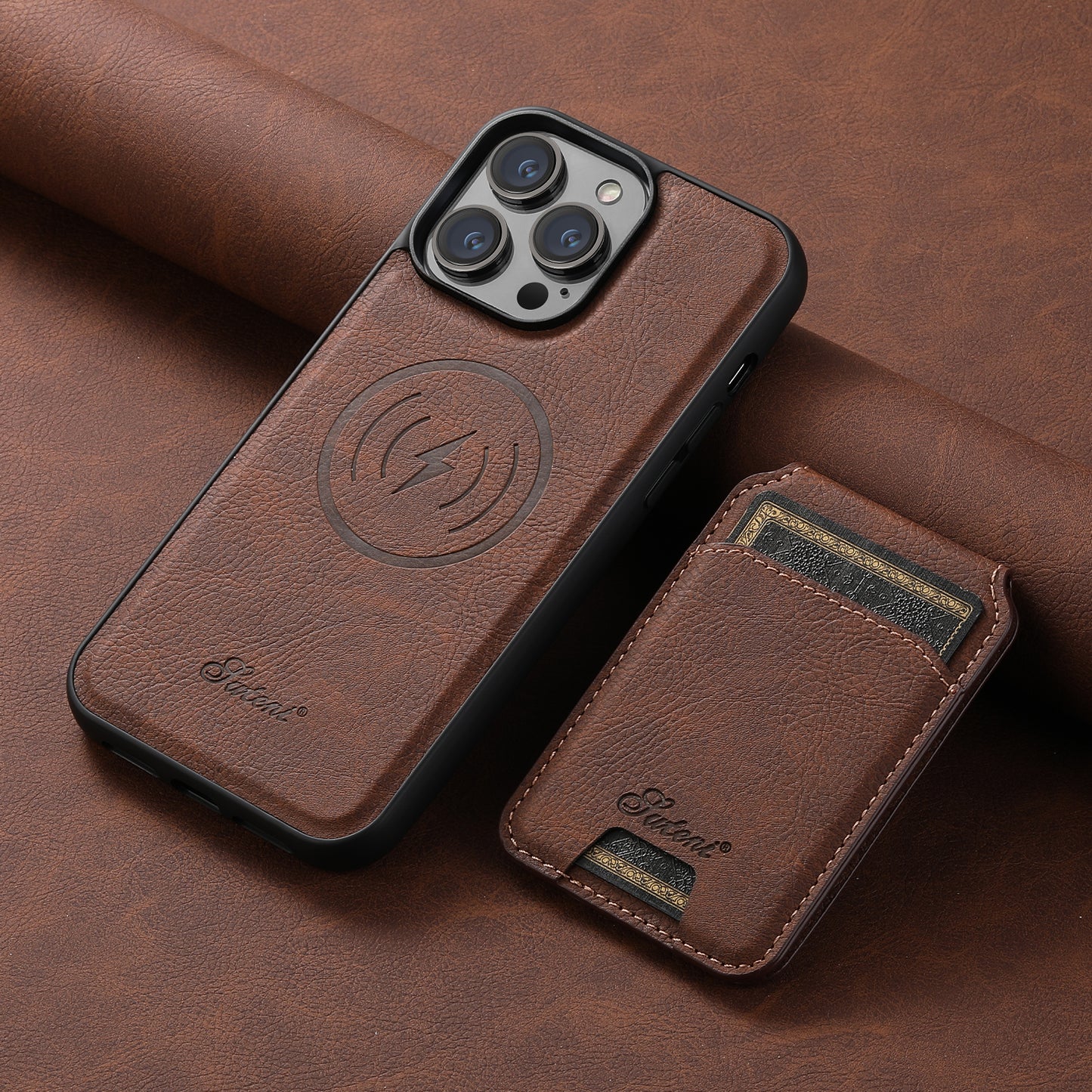 Funda de Cuero para IPhone con tarjetero MagSafe con 50% de Descuento