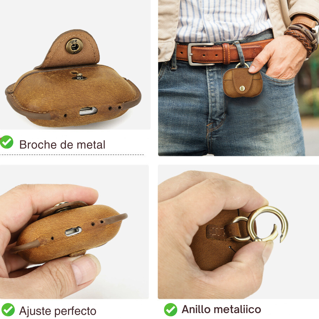 AIRPODS CASE DE PIEL/  AIRPODS PRO 2 MODELO "RAFAEL"